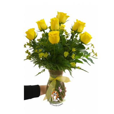 Vazoda Sarı İthal Güller 