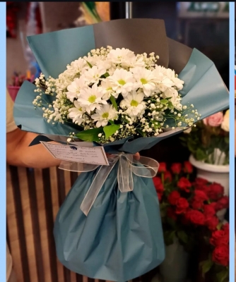 Beyaz papatya buketim